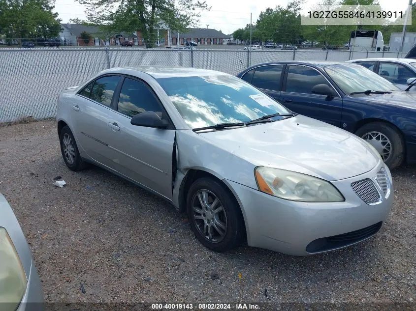 2006 Pontiac G6 VIN: 1G2ZG558464139911 Lot: 40019143