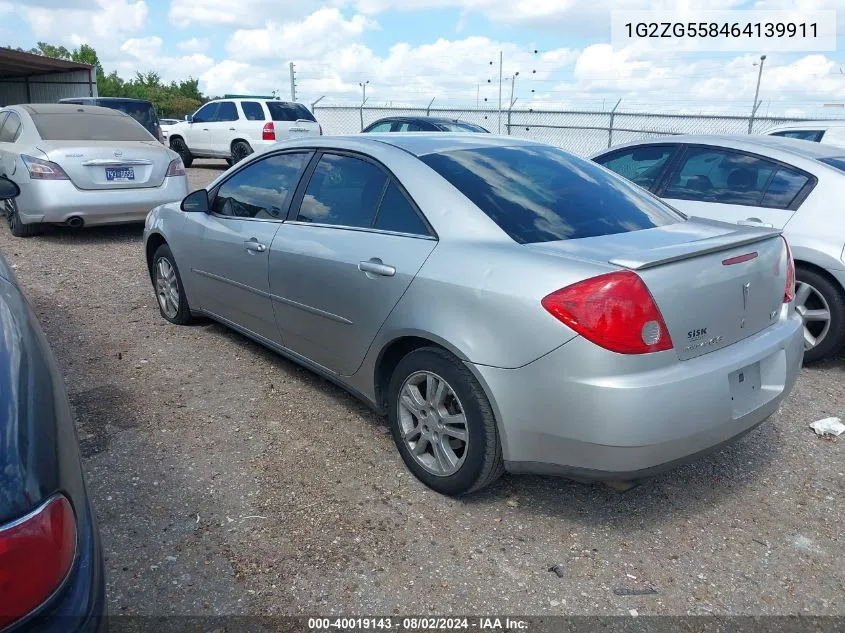 2006 Pontiac G6 VIN: 1G2ZG558464139911 Lot: 40019143