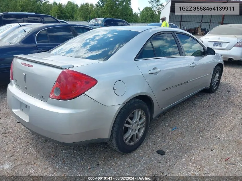 2006 Pontiac G6 VIN: 1G2ZG558464139911 Lot: 40019143