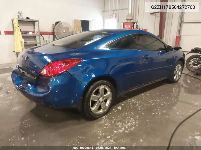 1G2ZH178564272700 2006 Pontiac G6 Gt