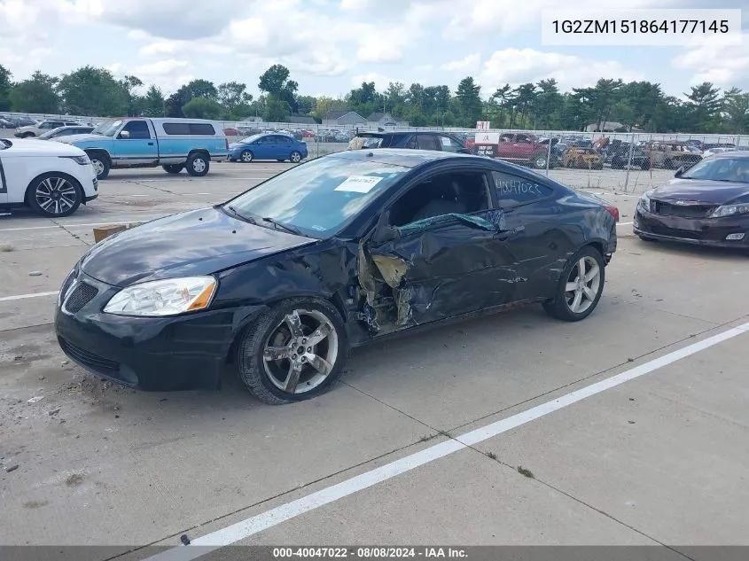 1G2ZM151864177145 2006 Pontiac G6 Gtp