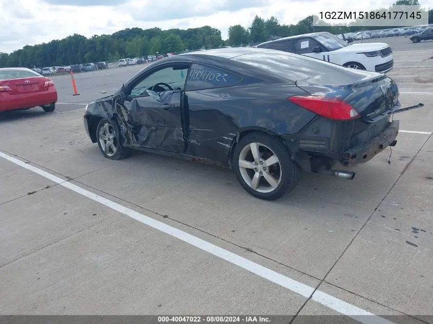 1G2ZM151864177145 2006 Pontiac G6 Gtp