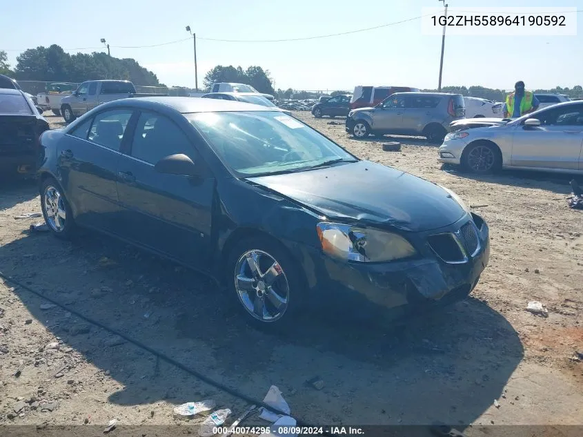 2006 Pontiac G6 Gt VIN: 1G2ZH558964190592 Lot: 40074295