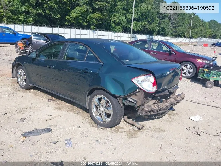 2006 Pontiac G6 Gt VIN: 1G2ZH558964190592 Lot: 40074295