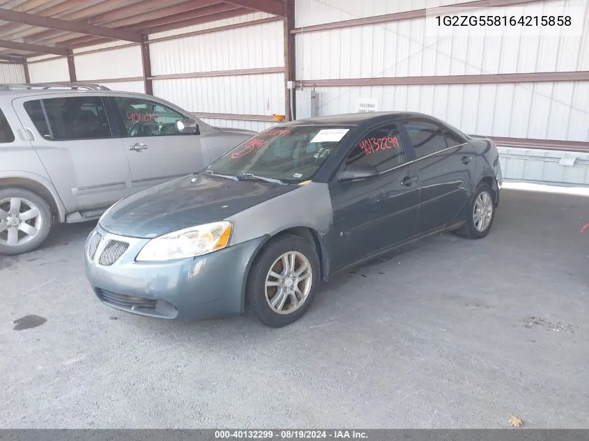 1G2ZG558164215858 2006 Pontiac G6