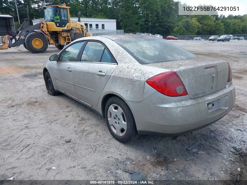 2006 Pontiac G6 VIN: 1G2ZF55B764291051 Lot: 40141919