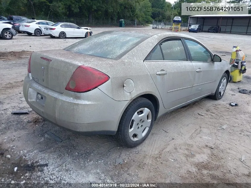 2006 Pontiac G6 VIN: 1G2ZF55B764291051 Lot: 40141919