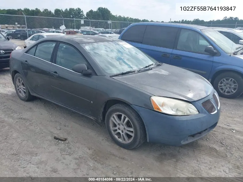 1G2ZF55B764193847 2006 Pontiac G6