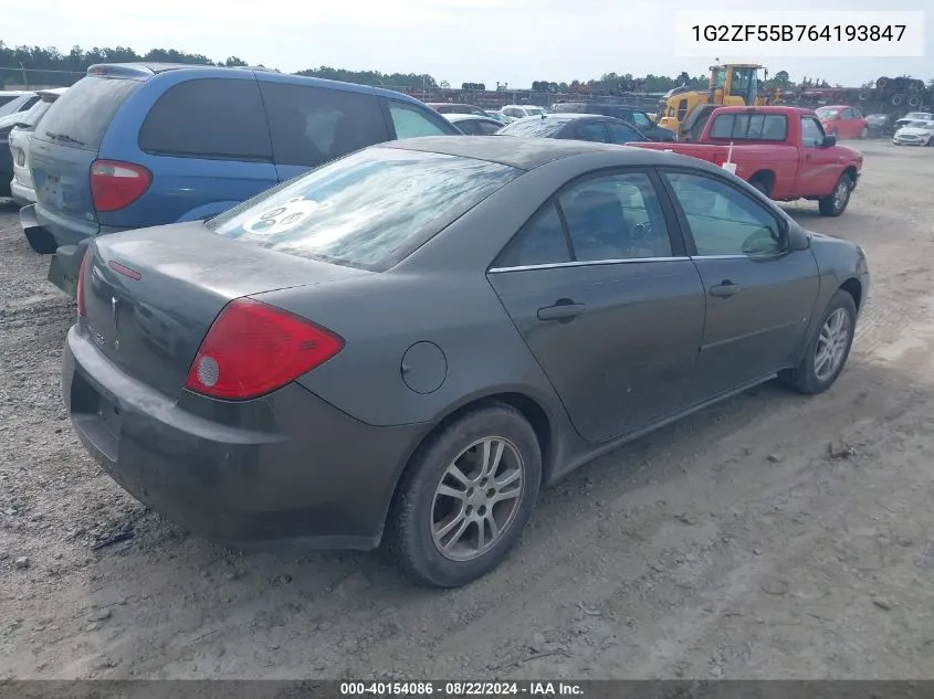 1G2ZF55B764193847 2006 Pontiac G6