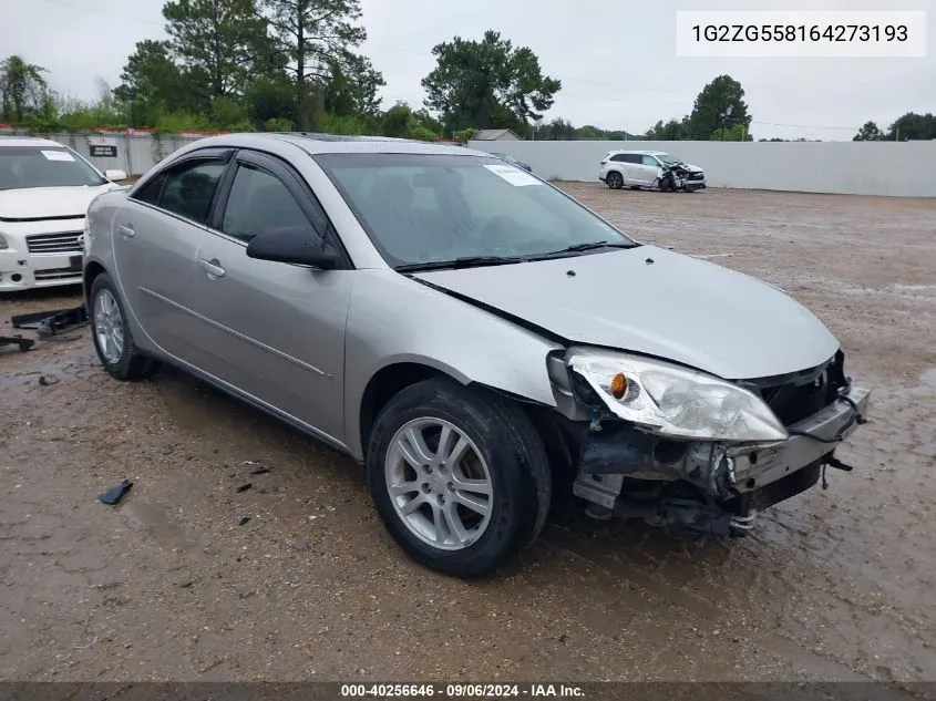 1G2ZG558164273193 2006 Pontiac G6