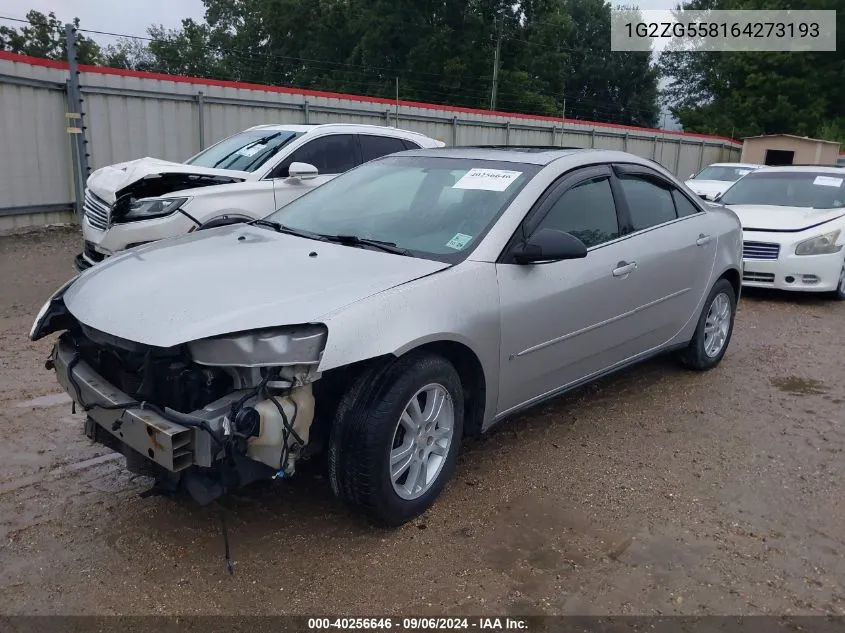 1G2ZG558164273193 2006 Pontiac G6