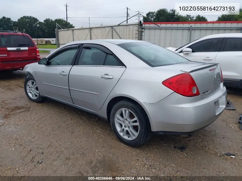 1G2ZG558164273193 2006 Pontiac G6