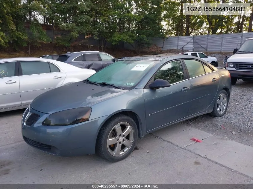 2006 Pontiac G6 Gt VIN: 1G2ZH558664104882 Lot: 40295557