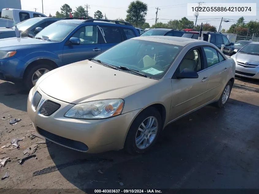 2006 Pontiac G6 Se1 VIN: 1G2ZG558864210074 Lot: 40303637