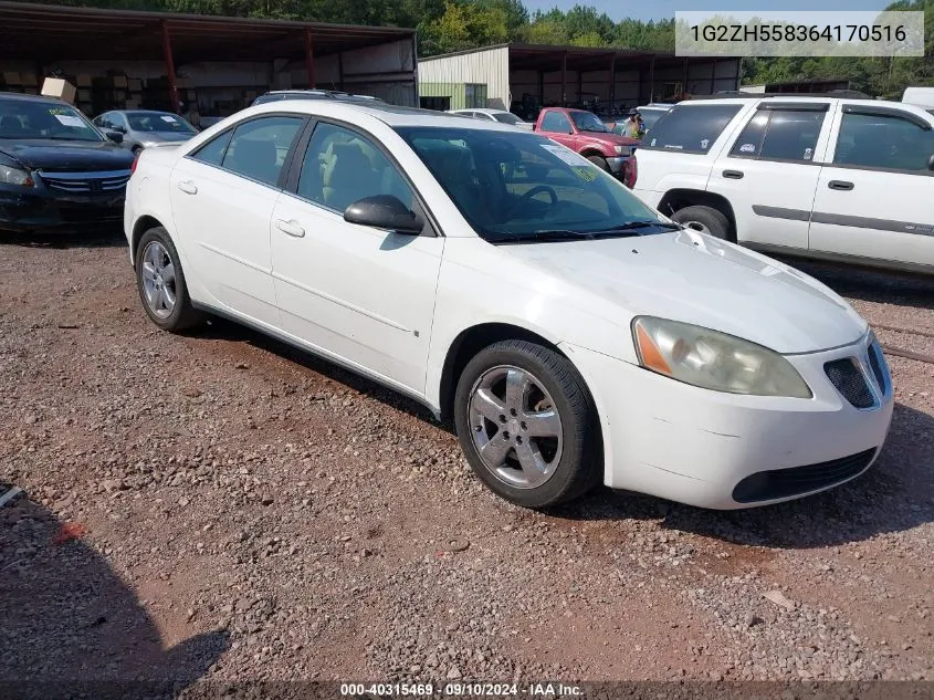 1G2ZH558364170516 2006 Pontiac G6 Gt