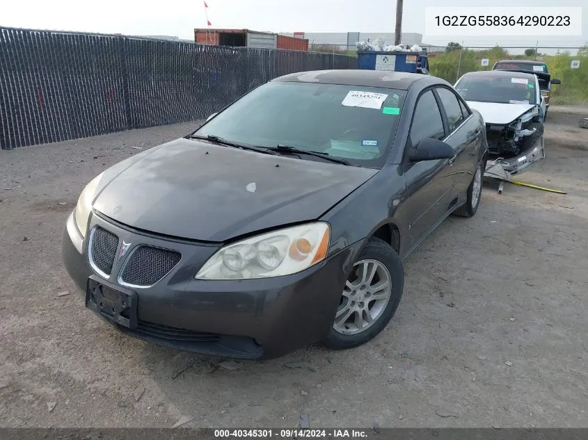 2006 Pontiac G6 VIN: 1G2ZG558364290223 Lot: 40345301