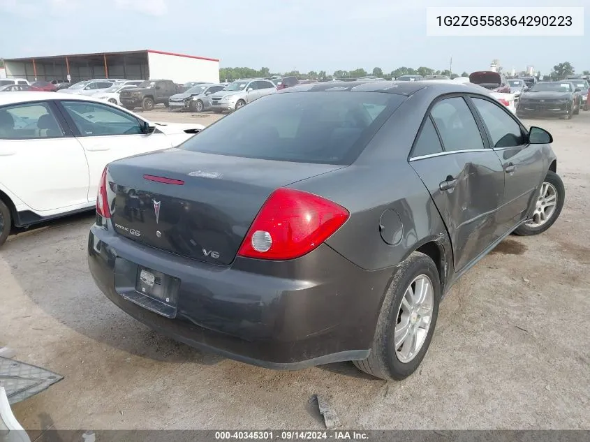 2006 Pontiac G6 VIN: 1G2ZG558364290223 Lot: 40345301