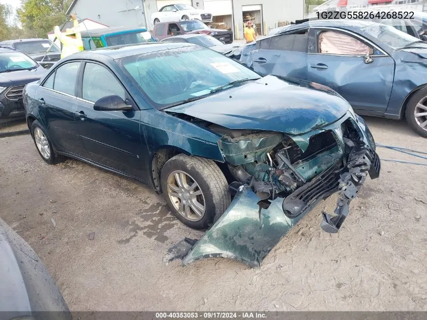 1G2ZG558264268522 2006 Pontiac G6 Se1