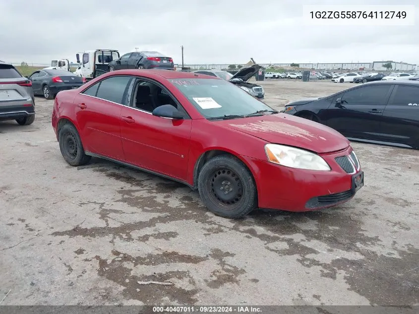 1G2ZG558764112749 2006 Pontiac G6