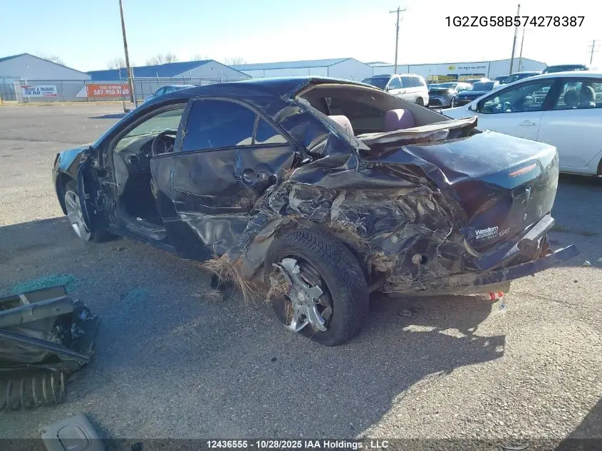 1G2ZG58B574278387 2007 Pontiac G6 Se
