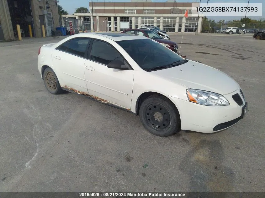 1G2ZG58BX74137993 2007 Pontiac G6