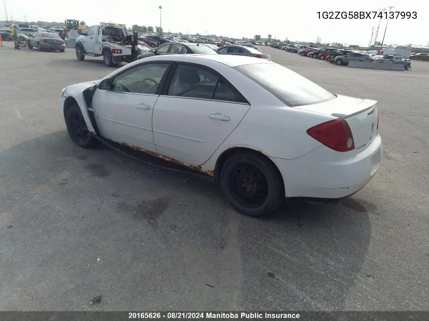 1G2ZG58BX74137993 2007 Pontiac G6