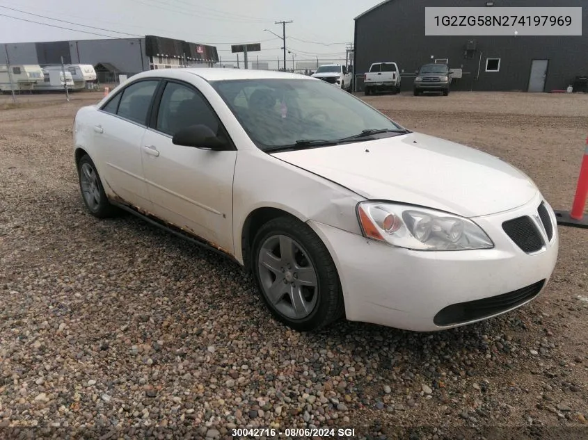 2007 Pontiac G6 Se VIN: 1G2ZG58N274197969 Lot: 30042716