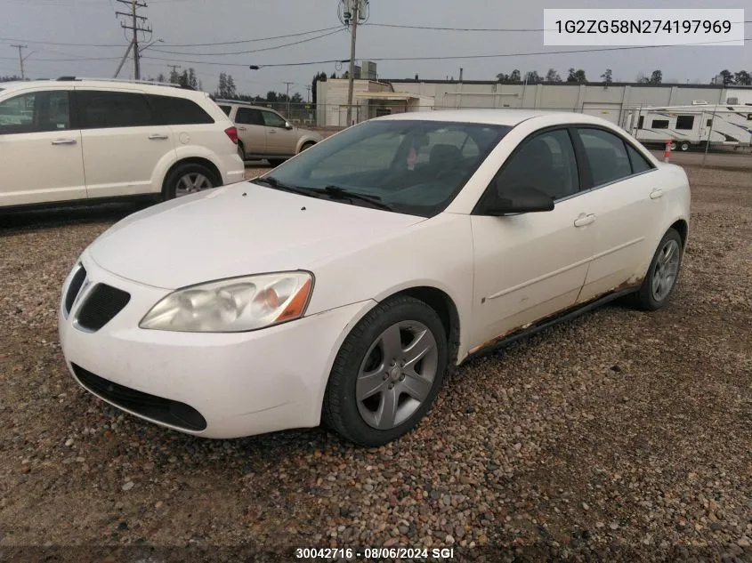 2007 Pontiac G6 Se VIN: 1G2ZG58N274197969 Lot: 30042716