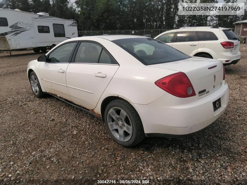 2007 Pontiac G6 Se VIN: 1G2ZG58N274197969 Lot: 30042716