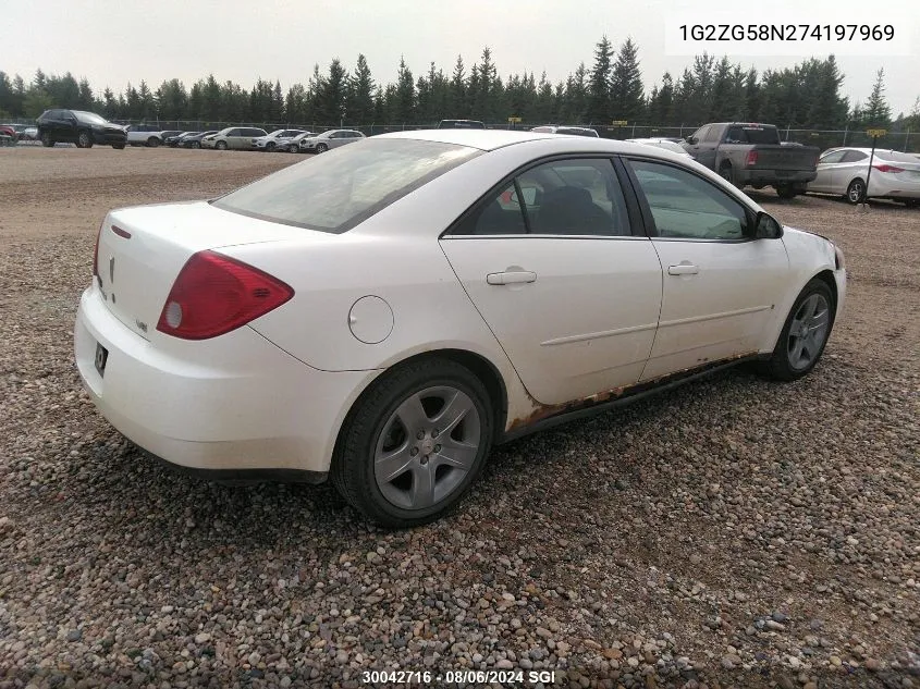 2007 Pontiac G6 Se VIN: 1G2ZG58N274197969 Lot: 30042716