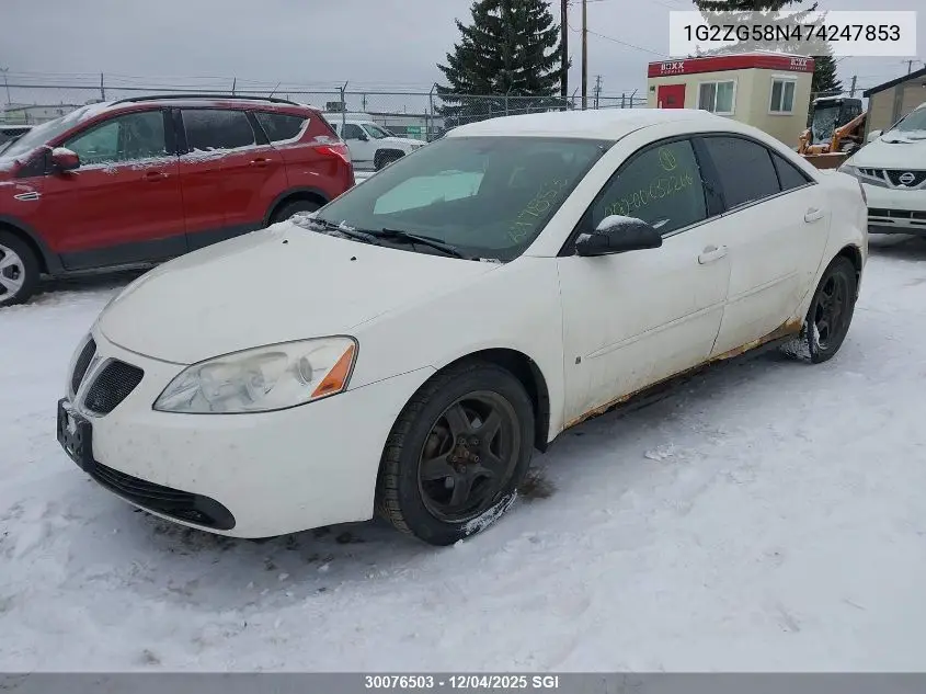 1G2ZG58N474247853 2007 Pontiac G6 Se