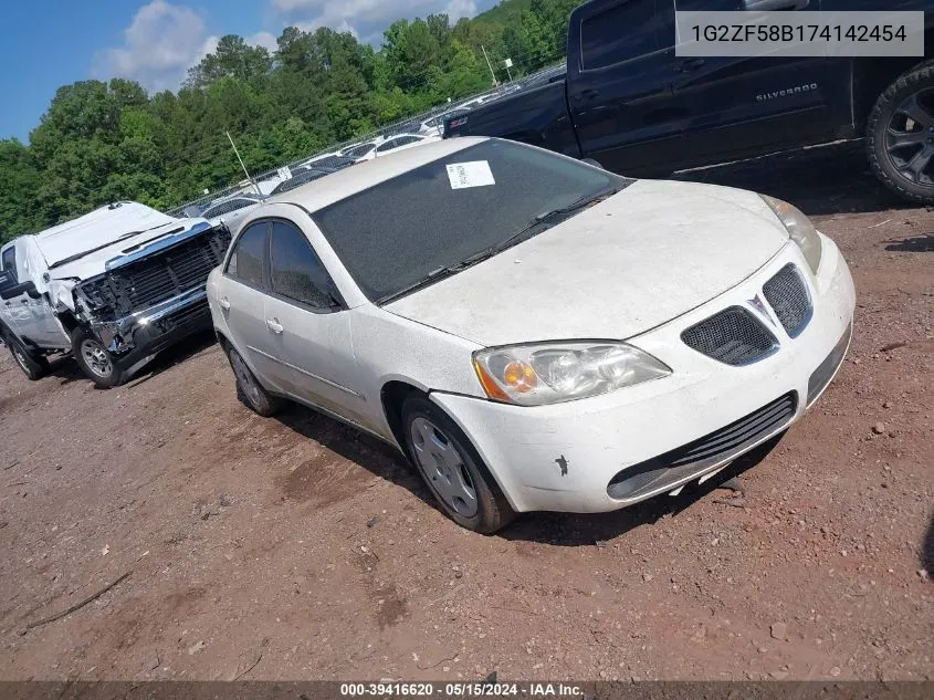 1G2ZF58B174142454 2007 Pontiac G6 Value Leader