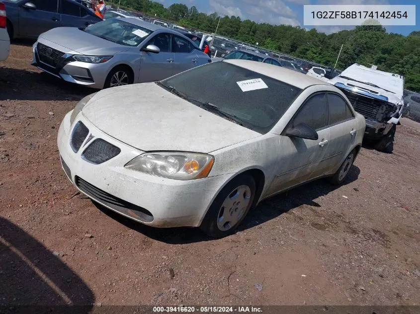 2007 Pontiac G6 Value Leader VIN: 1G2ZF58B174142454 Lot: 39416620