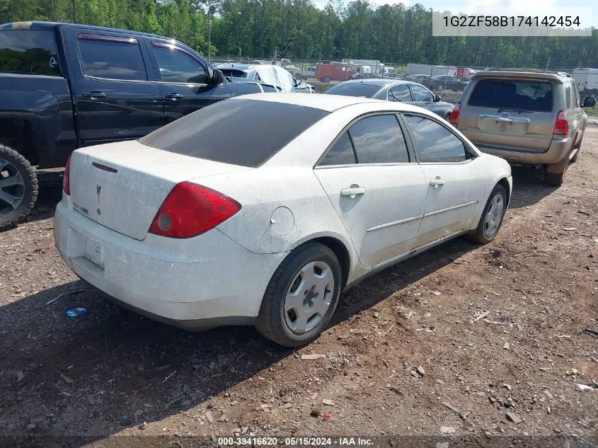 1G2ZF58B174142454 2007 Pontiac G6 Value Leader