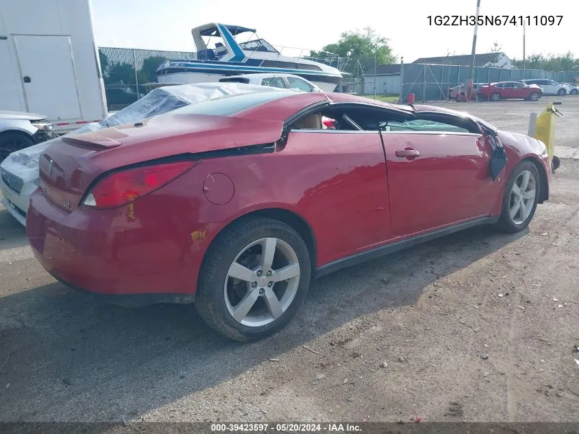 1G2ZH35N674111097 2007 Pontiac G6 Gt