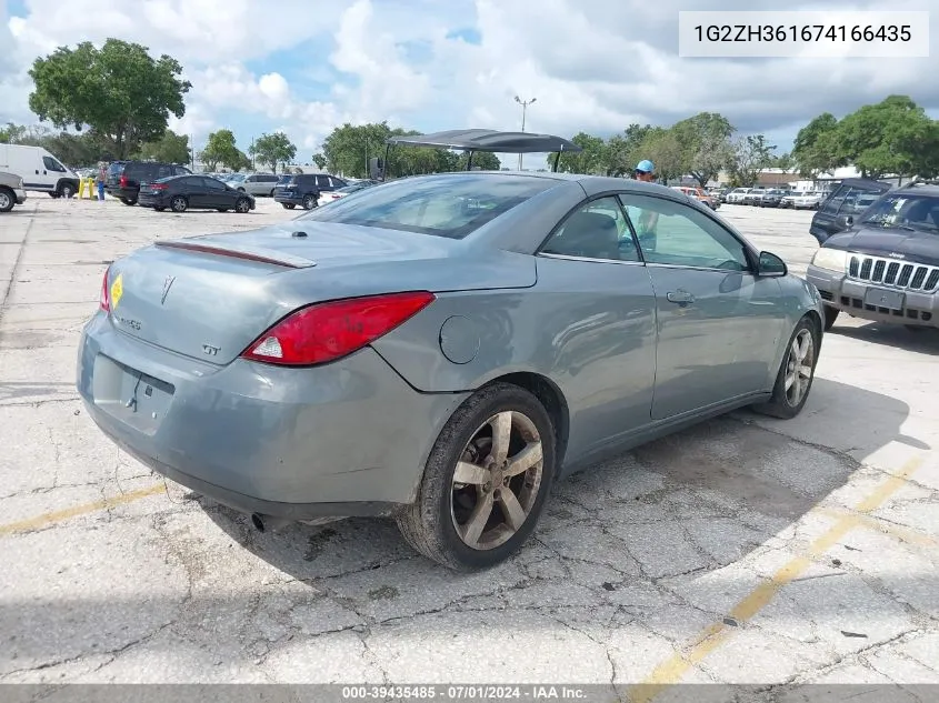 2007 Pontiac G6 Gt VIN: 1G2ZH361674166435 Lot: 39435485