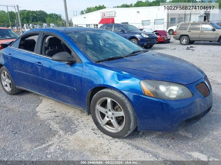 1G2ZF58B274104697 2007 Pontiac G6 Value Leader