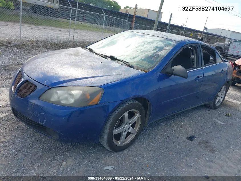 2007 Pontiac G6 Value Leader VIN: 1G2ZF58B274104697 Lot: 39464669