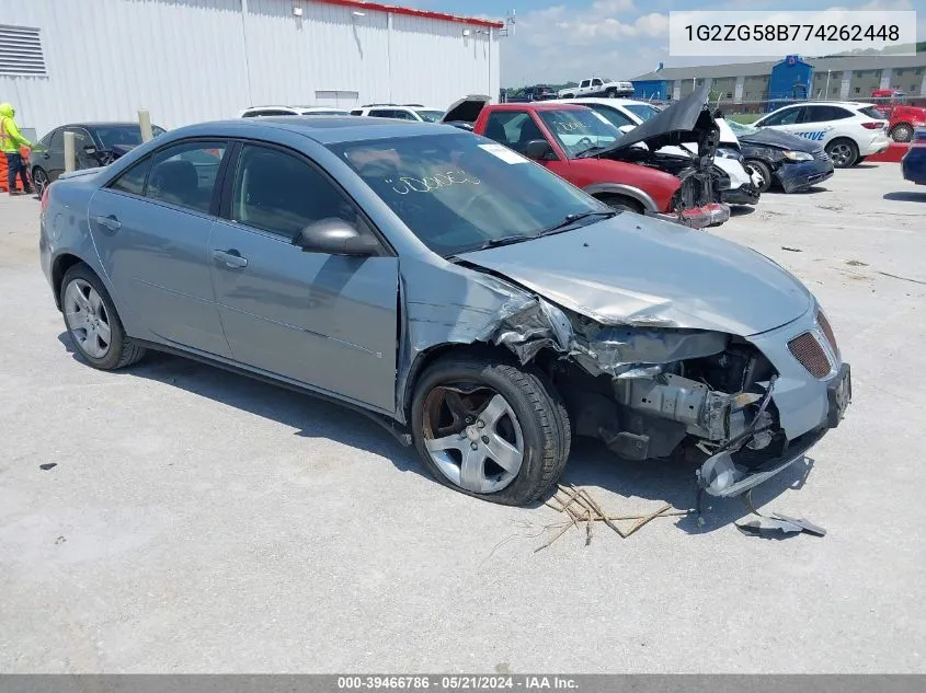 1G2ZG58B774262448 2007 Pontiac G6