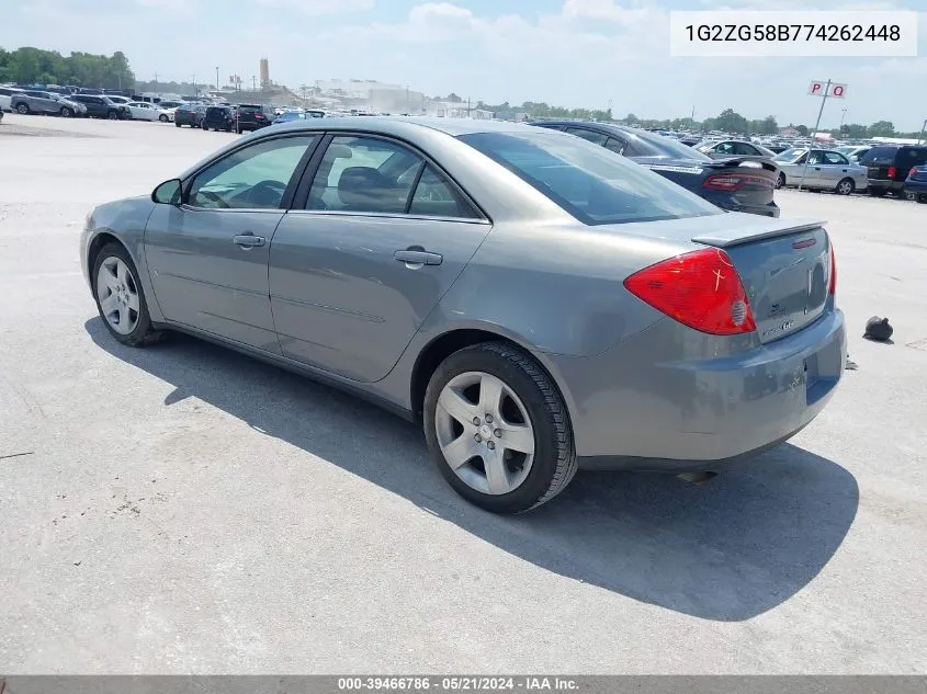 1G2ZG58B774262448 2007 Pontiac G6