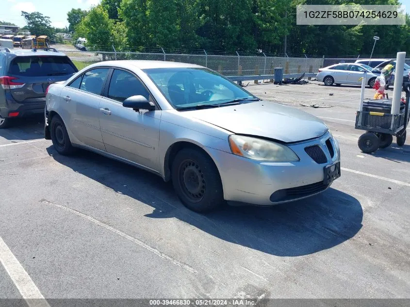 2007 Pontiac G6 Value Leader VIN: 1G2ZF58B074254629 Lot: 39466830