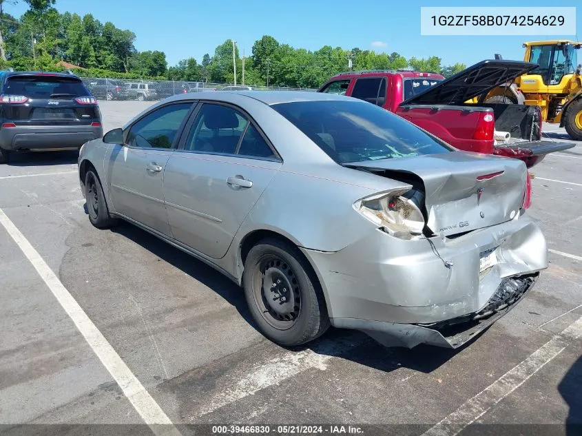 2007 Pontiac G6 Value Leader VIN: 1G2ZF58B074254629 Lot: 39466830