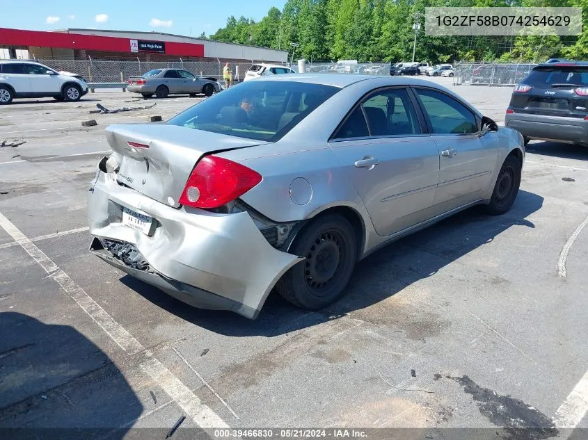 2007 Pontiac G6 Value Leader VIN: 1G2ZF58B074254629 Lot: 39466830