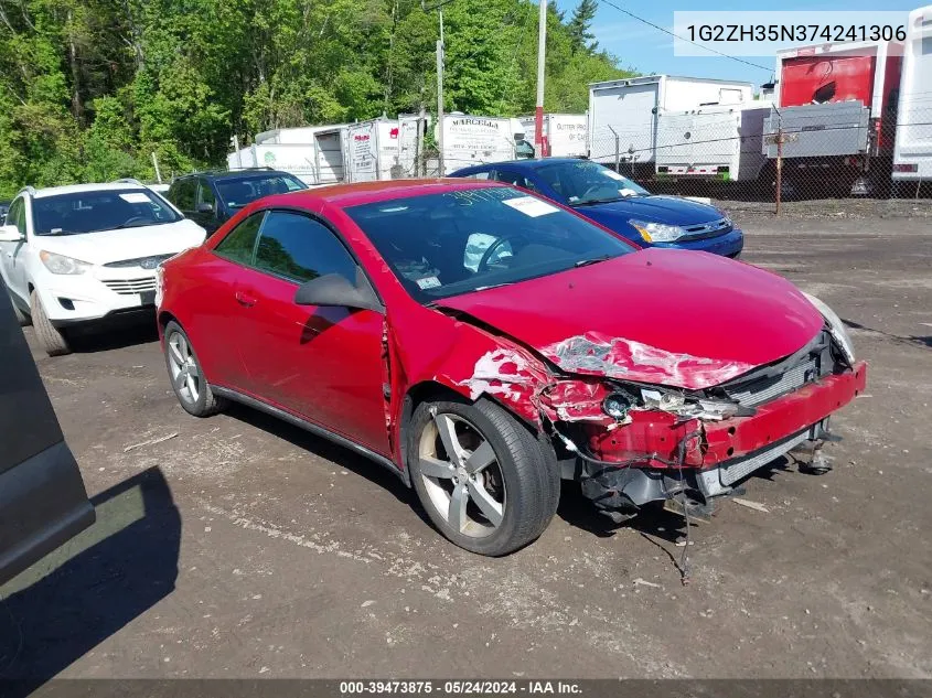 2007 Pontiac G6 Gt VIN: 1G2ZH35N374241306 Lot: 39473875