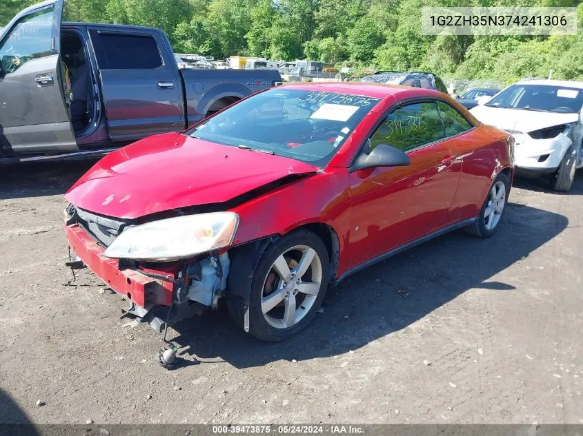 2007 Pontiac G6 Gt VIN: 1G2ZH35N374241306 Lot: 39473875