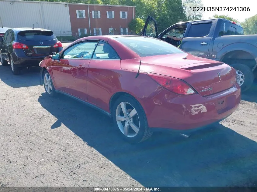 1G2ZH35N374241306 2007 Pontiac G6 Gt