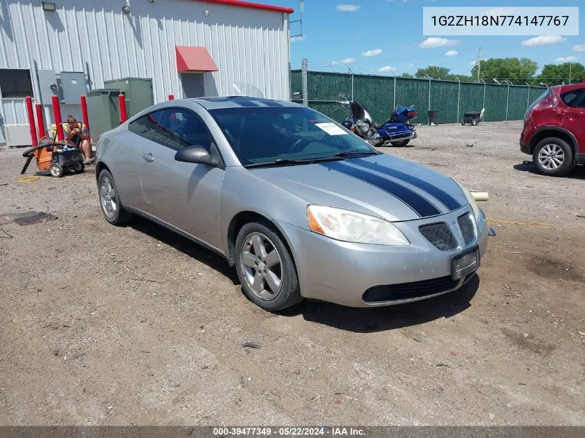 1G2ZH18N774147767 2007 Pontiac G6 Gt