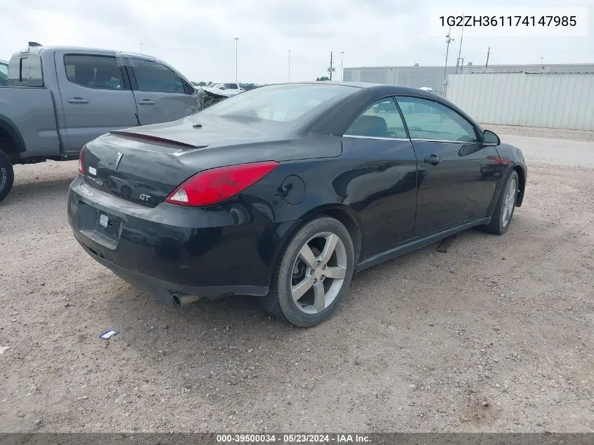 1G2ZH361174147985 2007 Pontiac G6 Gt