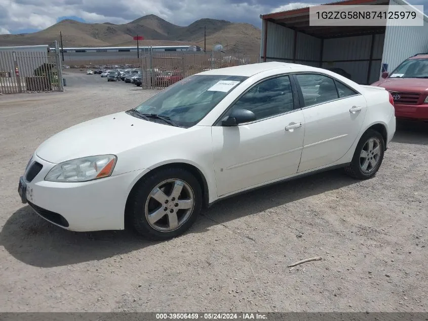 1G2ZG58N874125979 2007 Pontiac G6