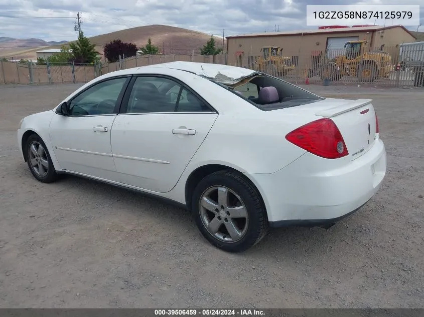 1G2ZG58N874125979 2007 Pontiac G6